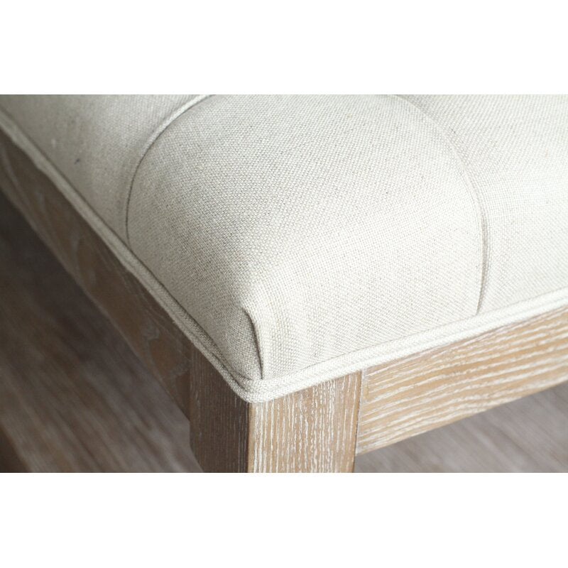 17" H x 26" W x 16" D Upholstered Storage Bench this Upholstered Bench is Beautifully Crafted From Solid Wood with A Tufted, Amply Padded Top