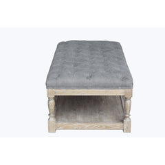 17" H x 47" W x 24" D Upholstered Storage Bench this Upholstered Bench is Beautifully Crafted from Solid Wood with A Tufted, Amply Padded Top