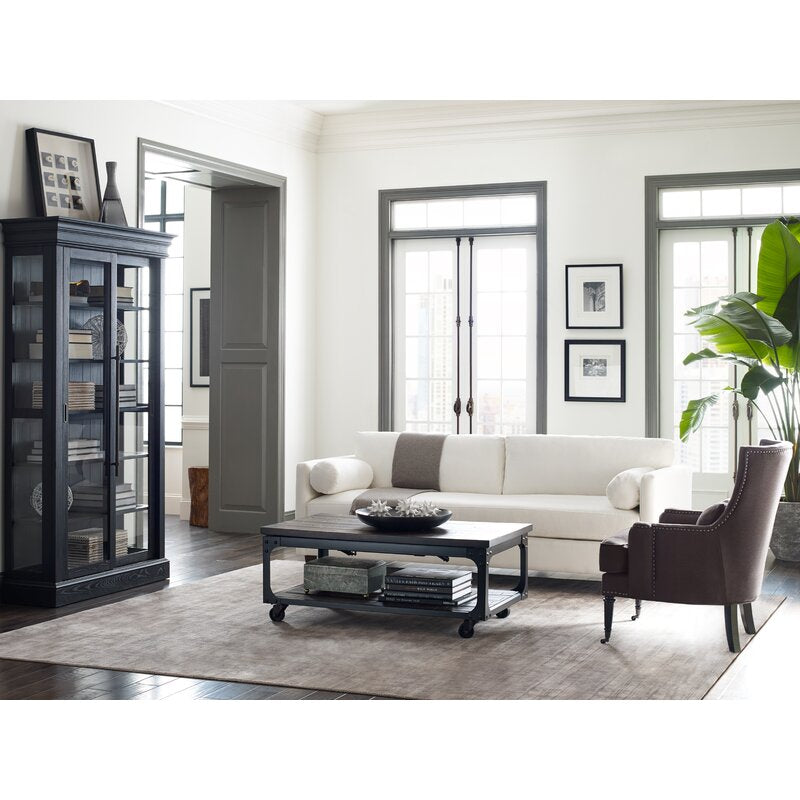 Glastonbury Lift Top Wheel Coffee Table with Storage Hardwood Solid