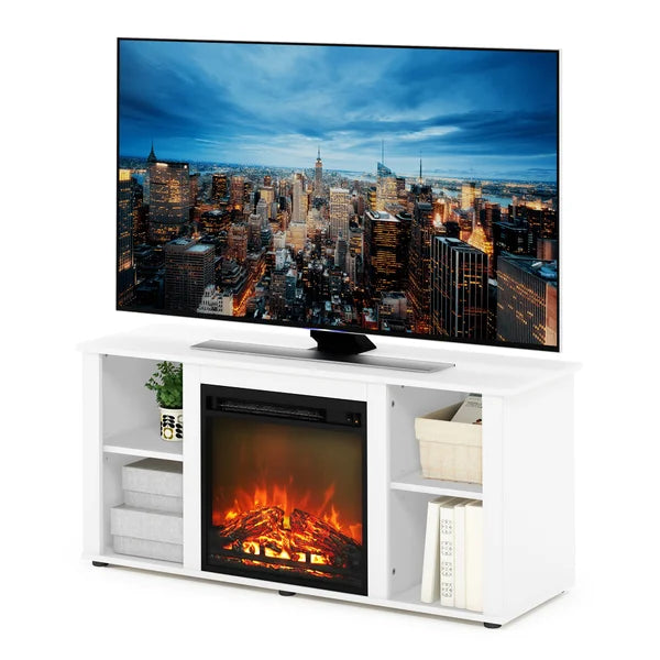 Glatt TV Stand for TVs up to 55" with Fireplace Included Adjustable Shelves