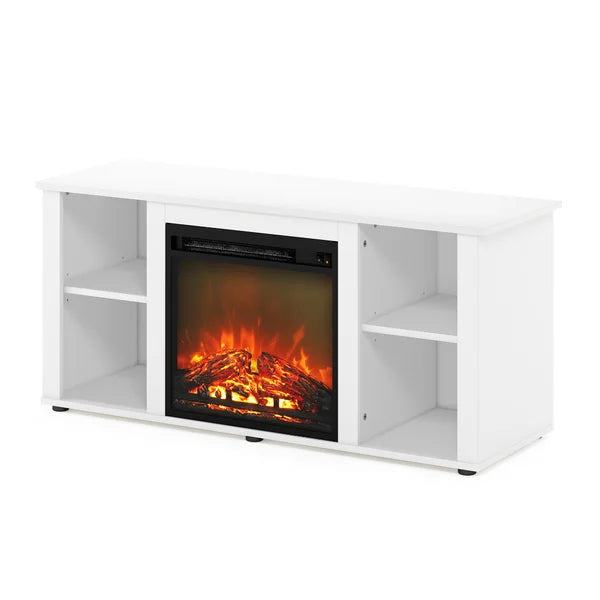 Glatt TV Stand for TVs up to 55" with Fireplace Included Adjustable Shelves