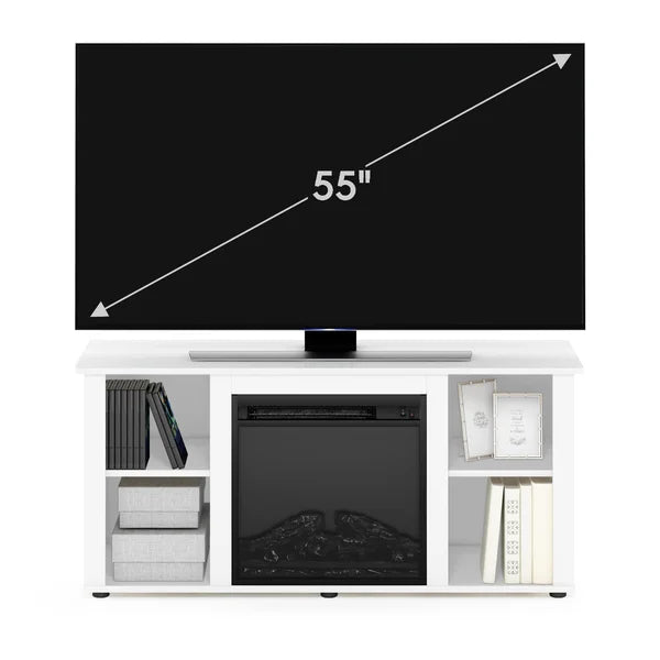 Glatt TV Stand for TVs up to 55" with Fireplace Included Adjustable Shelves