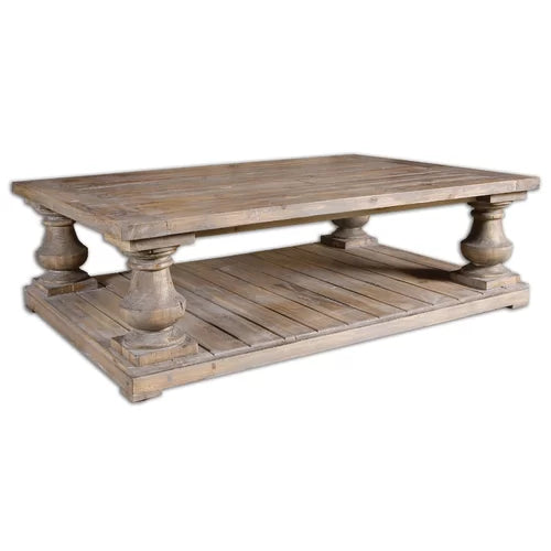 Floor Shelf Coffee Table with Storage Rustic Accent To Your Living Room