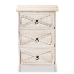Gline 24.4'' Tall 3 Drawer Accent Chest Features Decorative Metal Ring Pulls