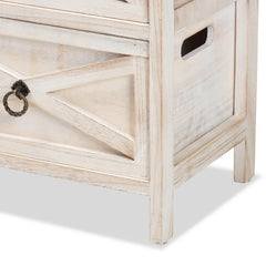 Gline 24.4'' Tall 3 Drawer Accent Chest Features Decorative Metal Ring Pulls