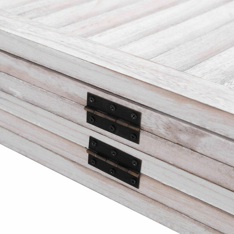 White Goku 96'' W x 67'' H 6 - Panel Solid Wood Folding Room Divider