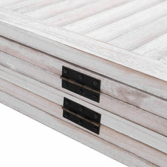 White Goku 96'' W x 67'' H 6 - Panel Solid Wood Folding Room Divider