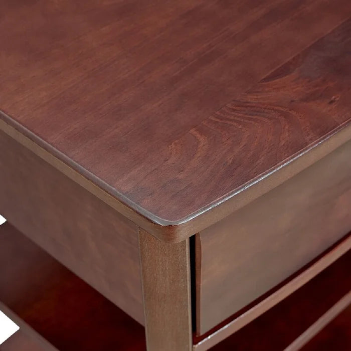 Espresso Goles 24'' Tall 1 - Drawer Solid Wood Nightstand