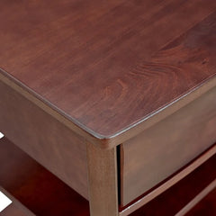 Espresso Goles 24'' Tall 1 - Drawer Solid Wood Nightstand