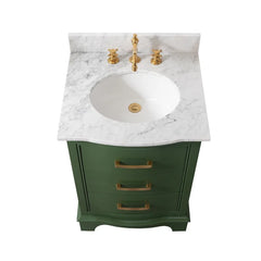 Evergreen Goleta 24" Single Bathroom Vanity Set Functional Soft Close Drawers