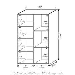White Gonzales 41.7'' H x 19.5'' W Standard Bookcase Rectangular Silhouette