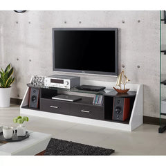 Goodwyn TV Stand for TVs up to 78" One Open Shelf and Two Side Cubbies Perfect Organize