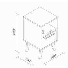 Gorby 23.03'' Tall 1 - Drawer Nightstand Modern Style Perfect for Bedside