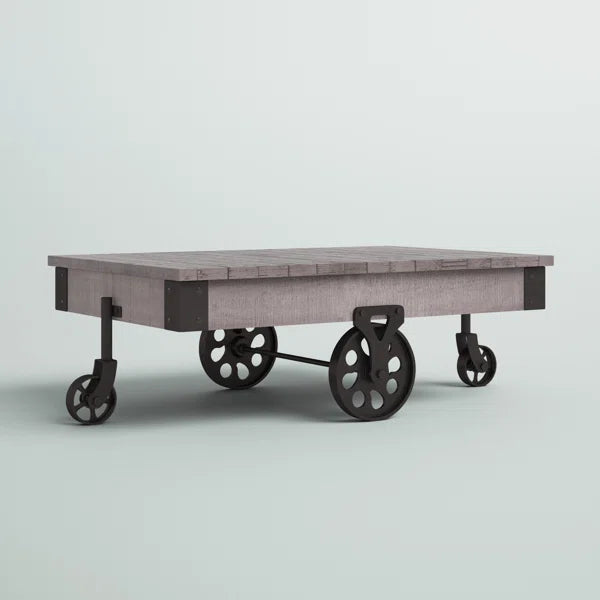 Gray Gordillo Wheel Coffee Table Modern Farmhouse-Inspired Living Spaces