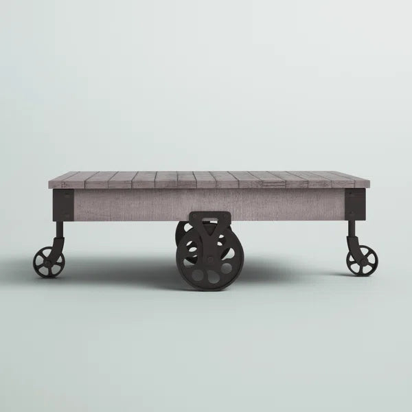 Gray Gordillo Wheel Coffee Table Modern Farmhouse-Inspired Living Spaces