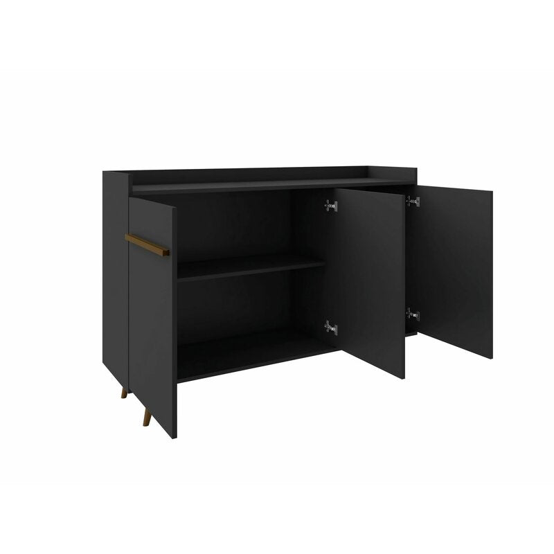 Black Gordonville 53.54'' Wide Sideboard Durable Splayed Legs