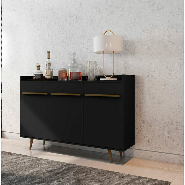 Black Gordonville 53.54'' Wide Sideboard Durable Splayed Legs