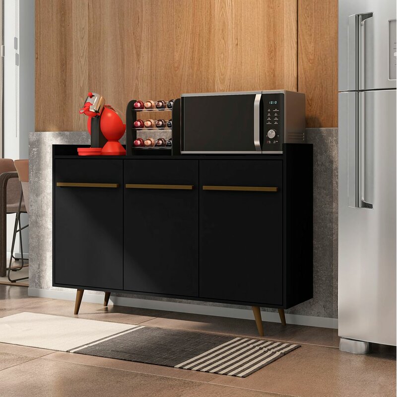Black Gordonville 53.54'' Wide Sideboard Durable Splayed Legs
