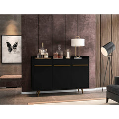 Black Gordonville 53.54'' Wide Sideboard Durable Splayed Legs