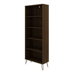 5 Shelves 69" H x 27" W x 12" D Brown Gorski Standard Bookcase