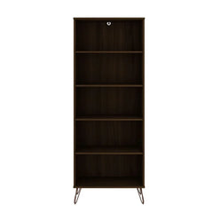 5 Shelves 69" H x 27" W x 12" D Brown Gorski Standard Bookcase