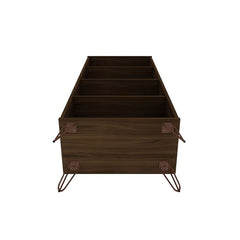 (4 Shelves) 54" H x 21" W x 12" D Brown Standard Bookcase Ample Shelving Space to Show off your Favorite Reads Wire Splayed Legs