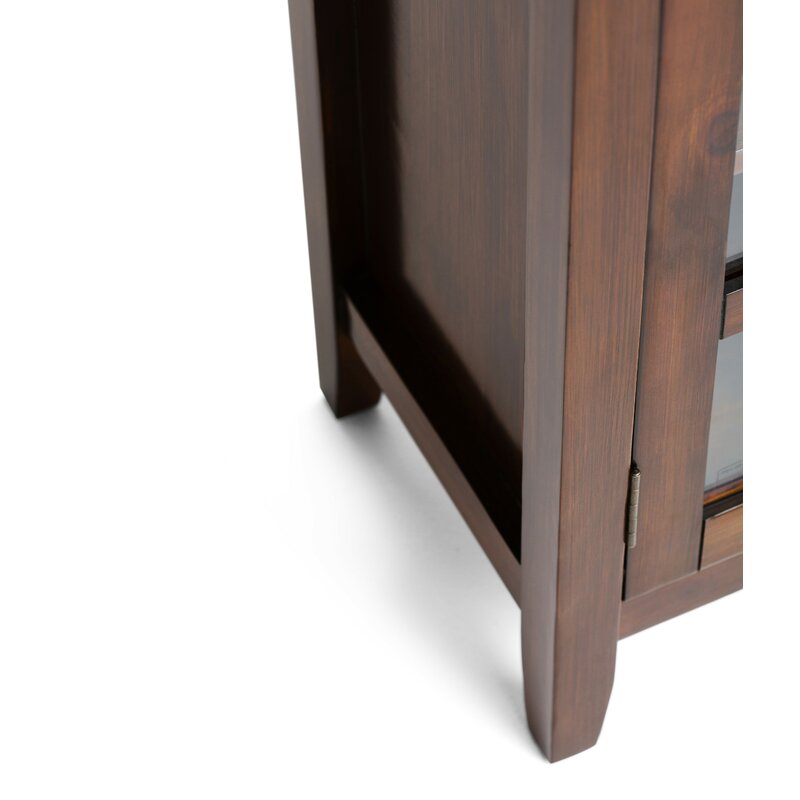 Russet Brown Gosport 40.6 Tall Solid Wood 2 Door Accent Cabinet
