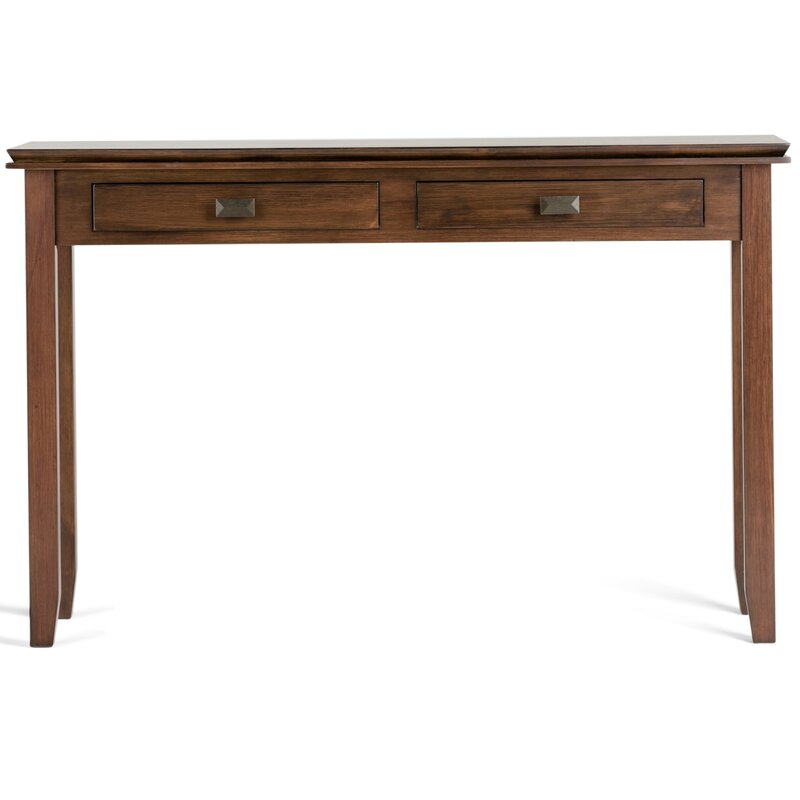 Brown Gosport 46'' Console Table Provide Ample Storage Space for Important Papers, Office Supplies, or Keys