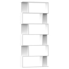 White Gowrie 75.6'' H x 31.5'' W Geometric Bookcase