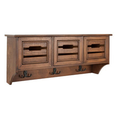 28'' Wide 3 Hook Wall Mounted Coat Rack with Storage Bring Function to the Foyer with this Space-Saving Wall Rack