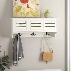 Gracelyn 28'' Wide 3 - Hook Wall Mounted Coat Rack with Storage