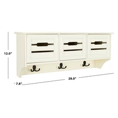 Gracelyn 28'' Wide 3 - Hook Wall Mounted Coat Rack with Storage
