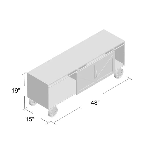 48'' Wide Credenza Perfect Platform for Displaying Metal Manufactured Wood