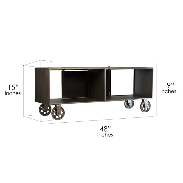 48'' Wide Credenza Perfect Platform for Displaying Metal Manufactured Wood