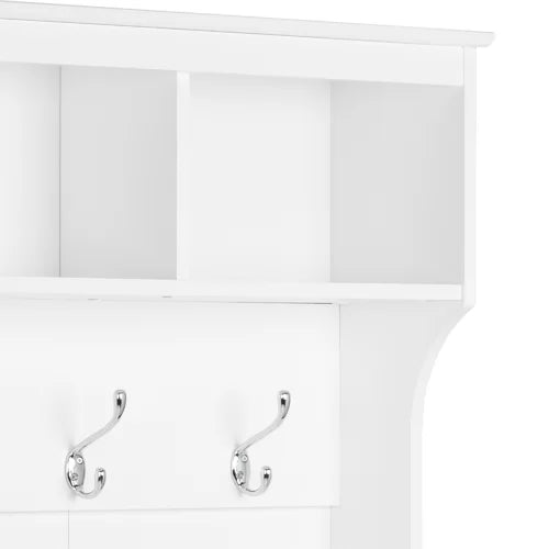 Gracie 60'' Wide Hall Tree with Bench White Indoor Aesthetic Design