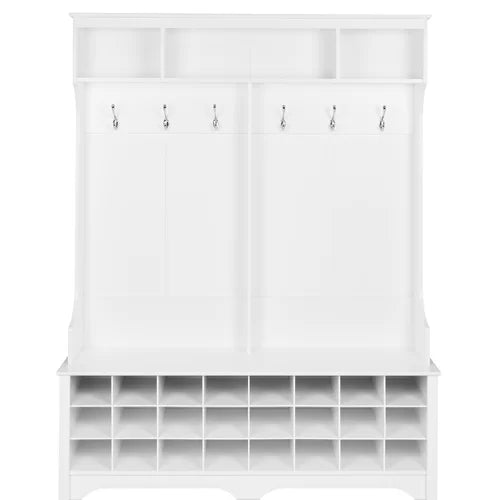 Gracie 60'' Wide Hall Tree with Bench White Indoor Aesthetic Design