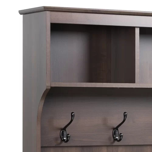 Espresso Gracie 60'' Wide Hall Tree with Bench Constructed from Non Toxic
