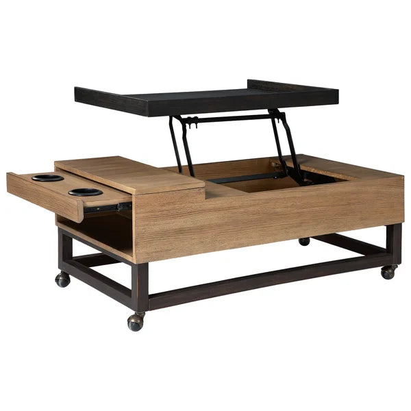 Solid Wood Graicen Lift Top Coffee Table with Storage