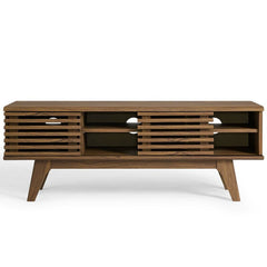 Walnut Grandstaff TV Stand for TVs up to 50" Mid Century Aesthetics