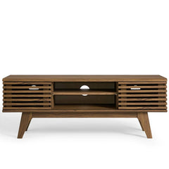 Walnut Grandstaff TV Stand for TVs up to 50" Mid Century Aesthetics