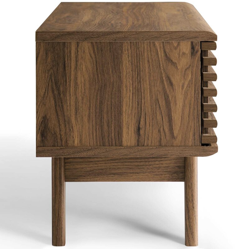 Walnut Grandstaff TV Stand for TVs up to 50" Mid Century Aesthetics