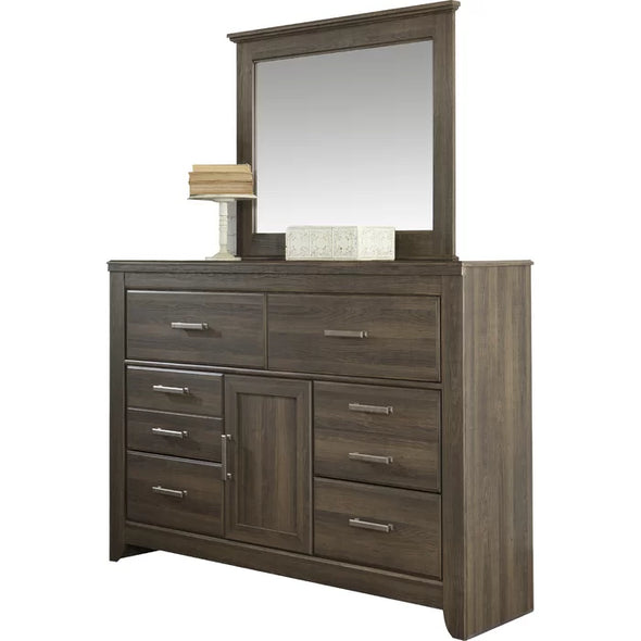 Granite Range 6 Drawer 61.26'' W Combo Dresser with Mirror Vintage Aged Brown