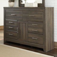 Granite Range 6 Drawer 61.26'' W Combo Dresser with Mirror Vintage Aged Brown