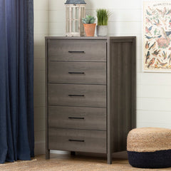 Gray Maple 5 Drawer 31.25'' W Chest elegant and Contemporary Design Will Provide Storage in Any Room in your Home