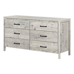 Seaside Pine 6 Drawer 59.25'' W Providing Plenty of Storage Space 6 Practical Drawers with Metal Handles