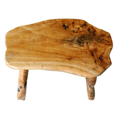 Roots Wood Bench - 10"x13.5"x12.2"H Provide Some Extra Seating with this Bench Stool Unique Shape and Grain Pattern