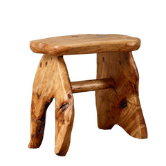 Roots Wood Bench - 10"x13.5"x12.2"H Provide Some Extra Seating with this Bench Stool Unique Shape and Grain Pattern