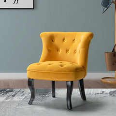 1 - Mustard Velvet Tufted Velvet Side Chair Side Chair Brings A Bit Of Glam and A Hint Of Elegance Whether it's in Your Living Room,