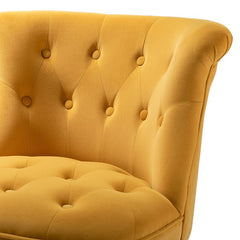 1 - Mustard Velvet Tufted Velvet Side Chair Side Chair Brings A Bit Of Glam and A Hint Of Elegance Whether it's in Your Living Room,