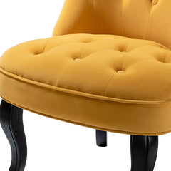 1 - Mustard Velvet Tufted Velvet Side Chair Side Chair Brings A Bit Of Glam and A Hint Of Elegance Whether it's in Your Living Room,